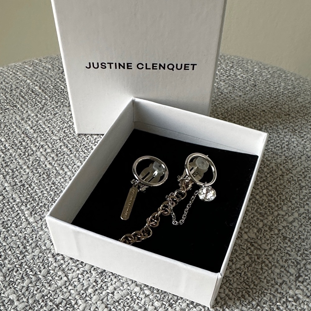 Justine Clenquet Silver Clip-On Earrings